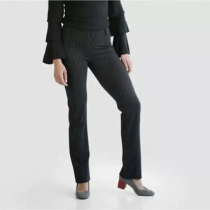 Betabrand Striped Classic Dress Yoga Pants